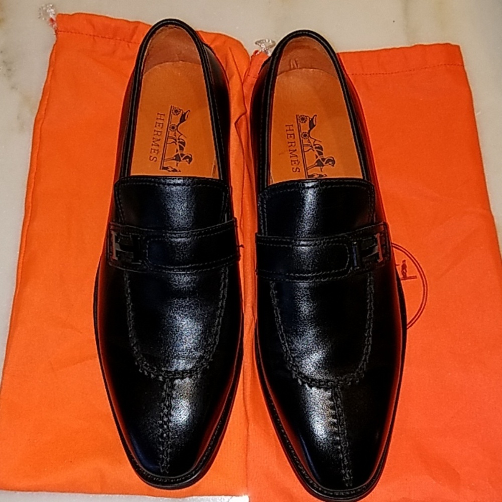 New Hermes leather shoes size 8.5, 41 europe